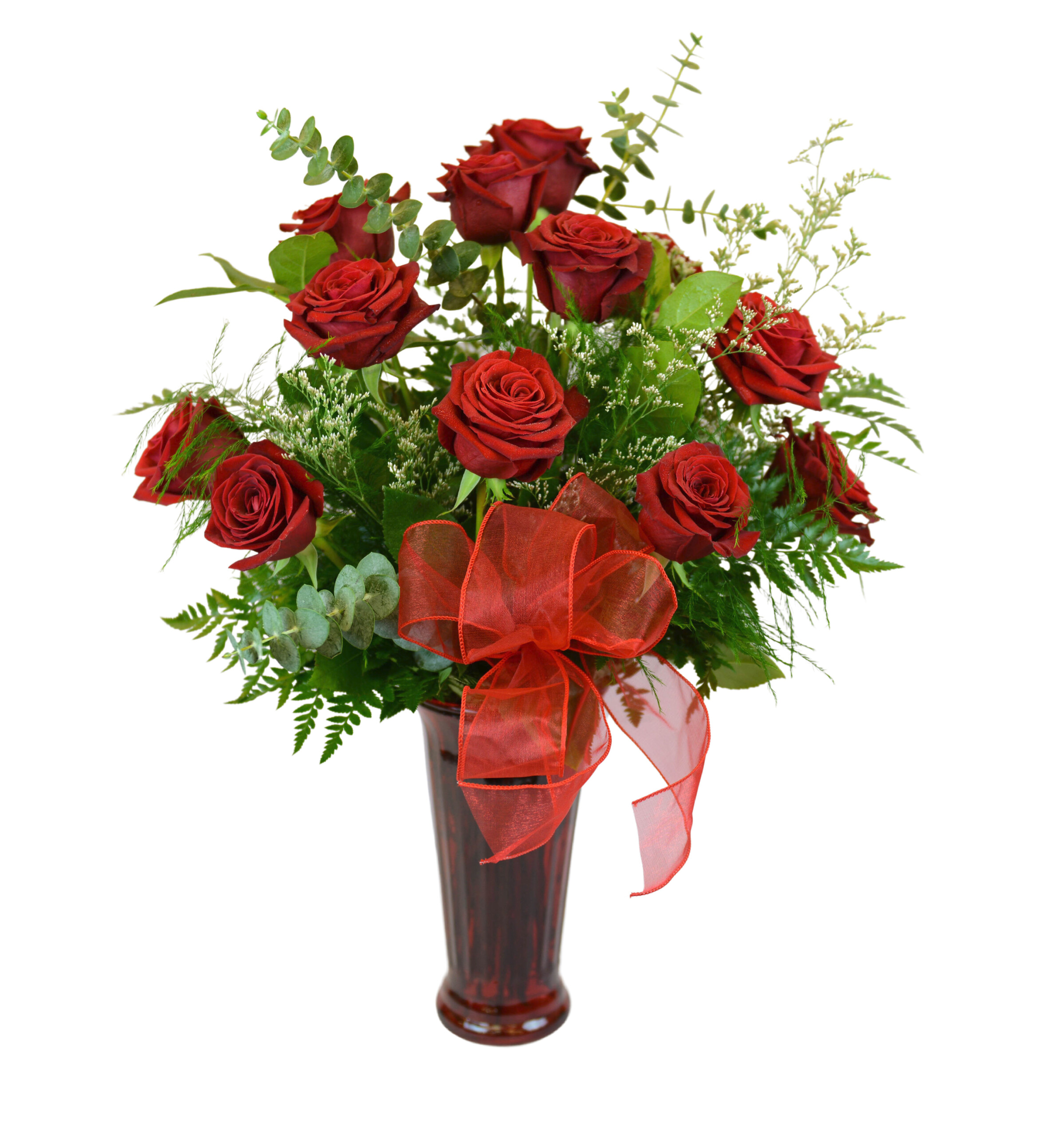 Elegant Dozen Red Roses